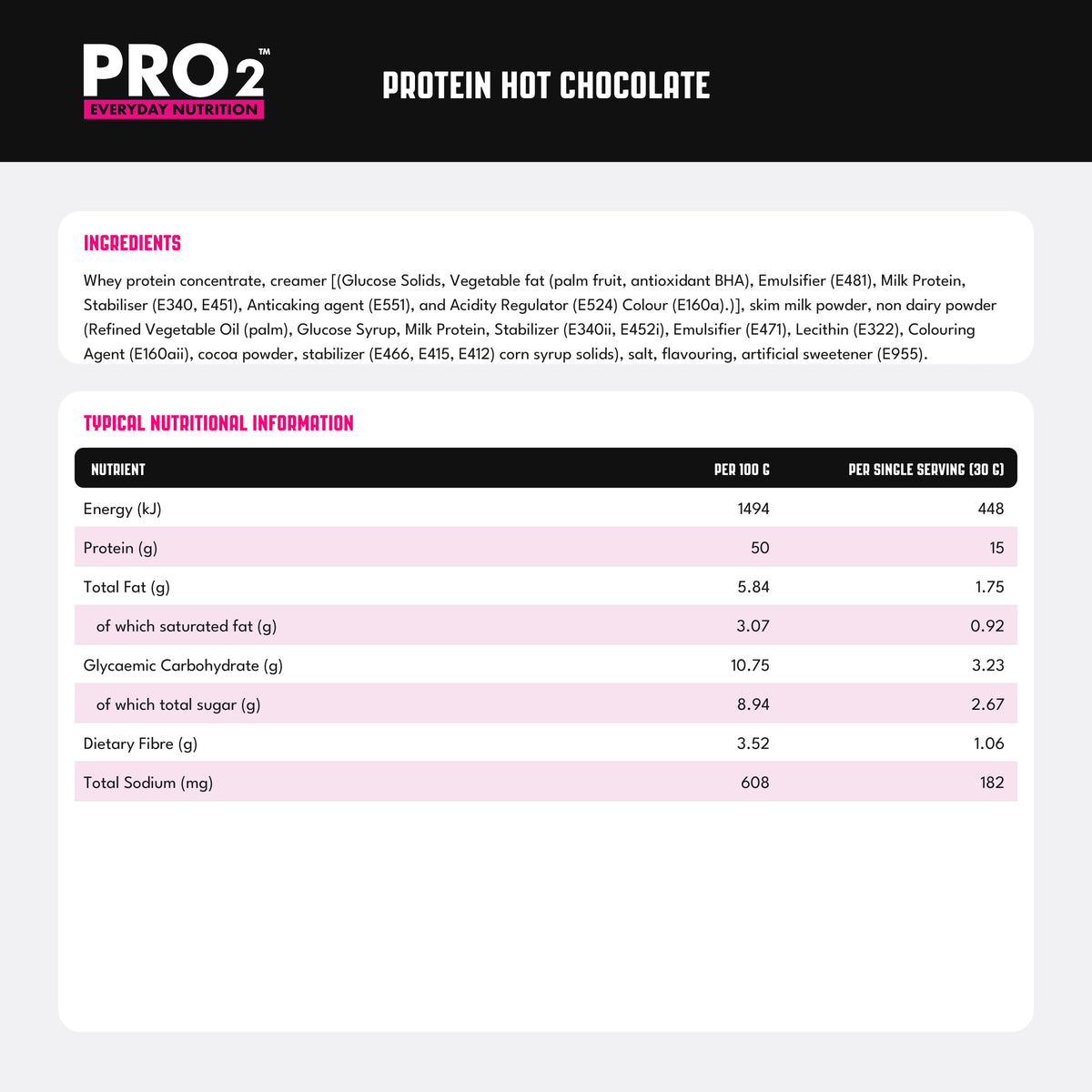 PRO2™ Protein Hot Chocolate