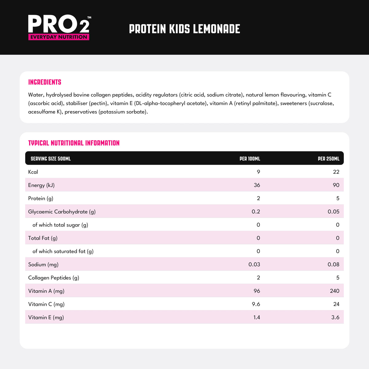 PRO2™ Kids Protein Lemonade