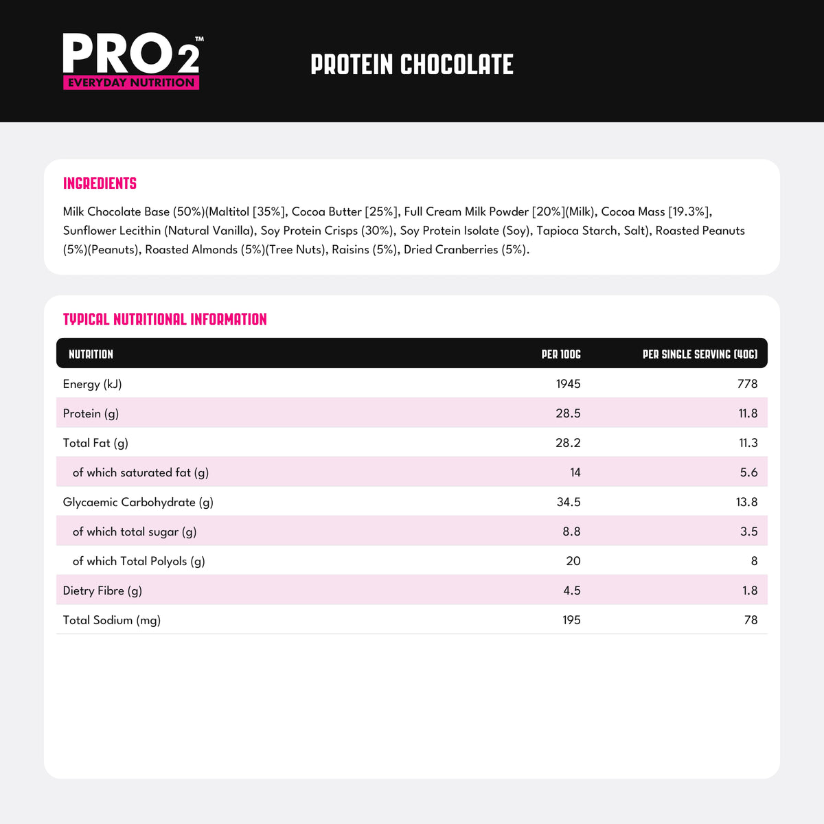 PRO2™ Protein Chocolate